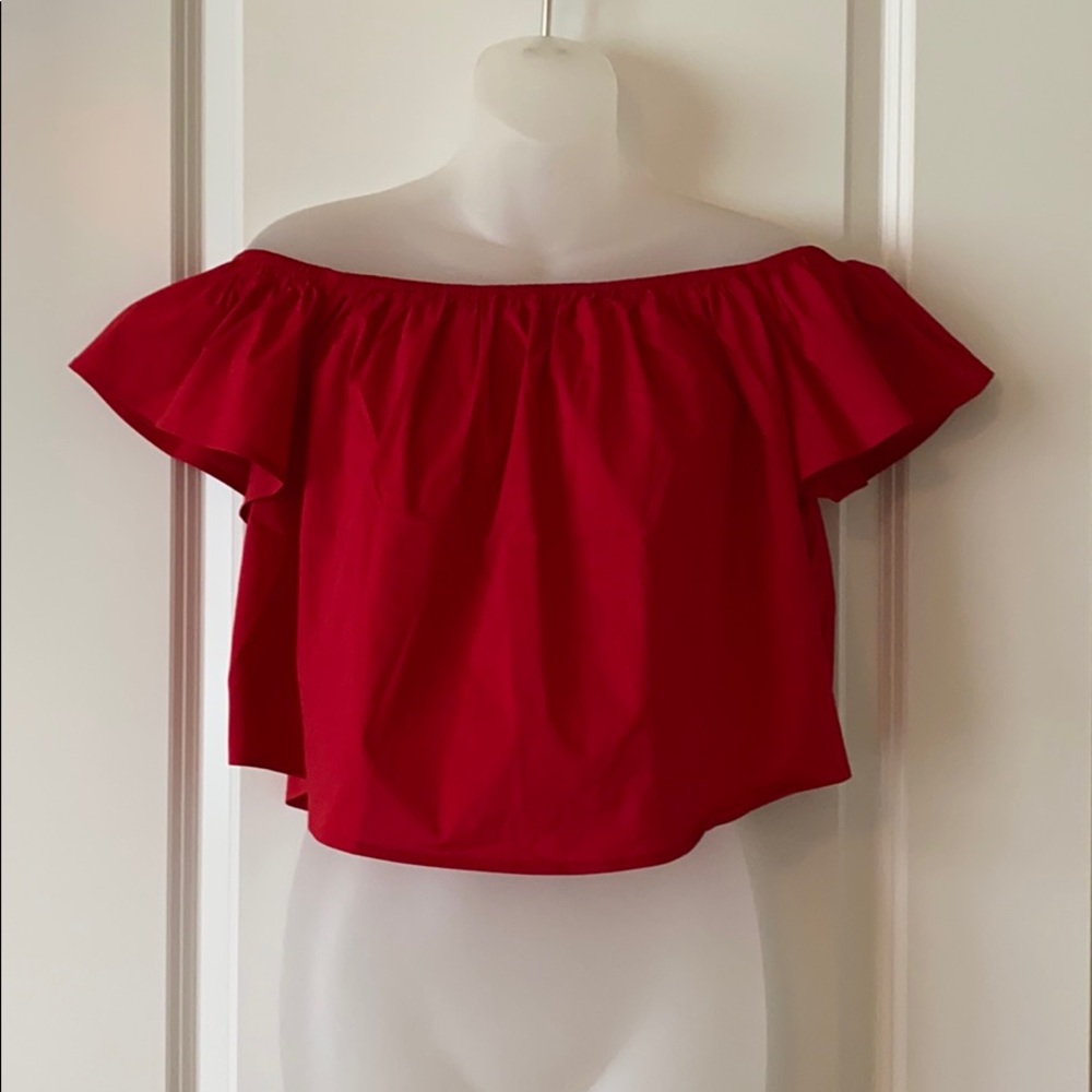Forever 21 Red Off the Shoulder Top